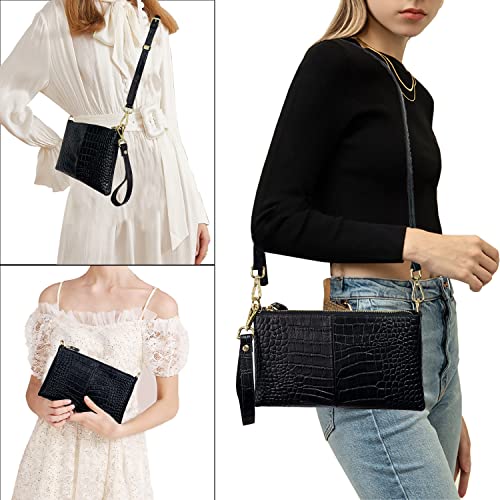 Image of Beurlike Leather Wristlet Wallet Clutch Purses For Women Small Crossbody Phone Bags