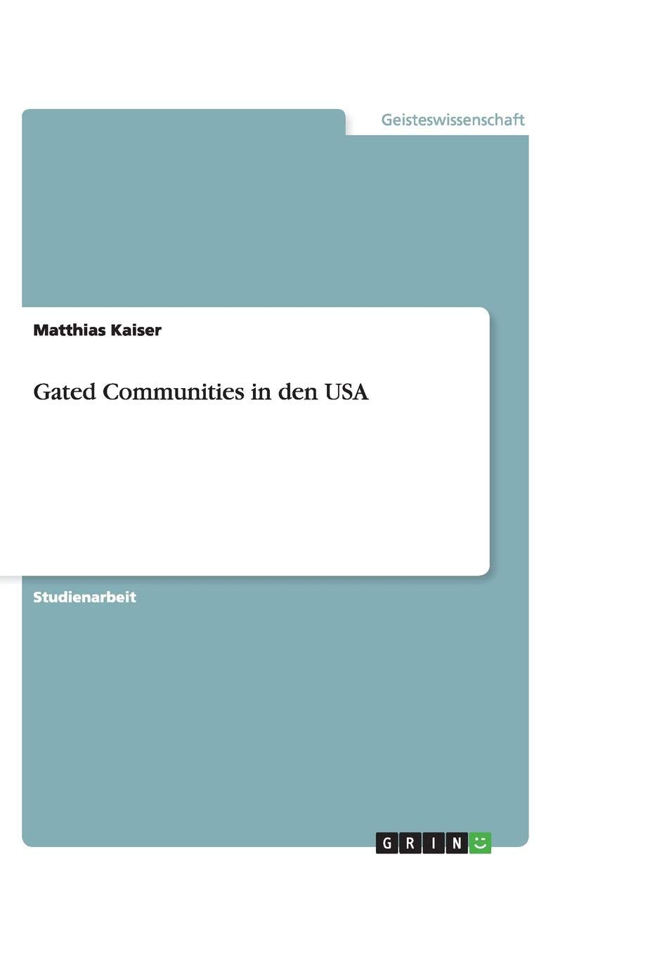 Gated Communities in den USA (German Edition)