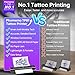 Phomemo Tattoo Stencil Printer Upgraded, TP81 Bluetooth Tattoo Printer with 10pcs Transfer Paper, Compatible with Phone/Tablet/PC, Tattoo Supplies for Tattoo Artists & Beginners,Black