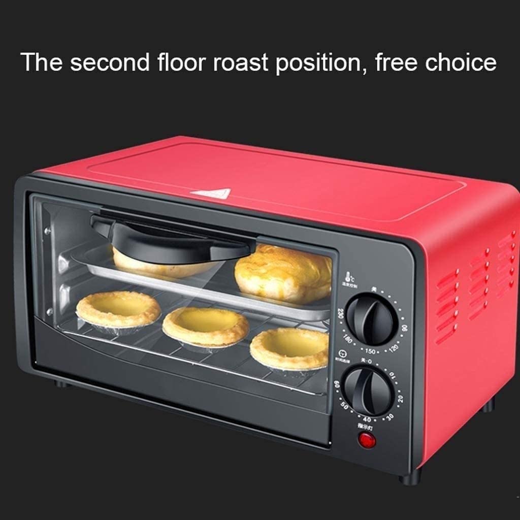 Forno Multifunzione ， Forno tostapane a convezione da appoggio ， con teglia e griglia per Grill Mini Forno da 12 Litri Griglia per Temperatura Regolabile e Vassoio per briciole Utile