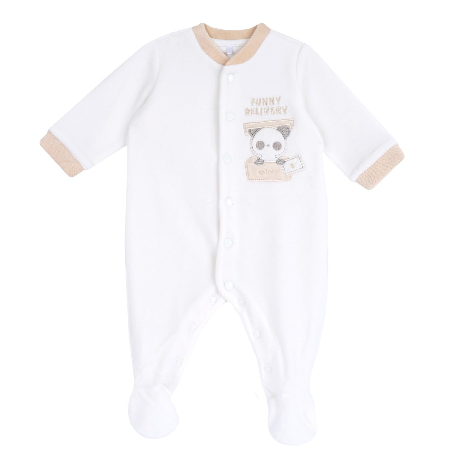 Chicco, Tutina Neonato/Neonata, con Comoda Apertura Frontale con Bottoncini, in Calda e Morbida Ciniglia, Lavabile in Lavatrice, Abbigliamento Neonato/Neonata 0-24 Mesi, Idea Regalo Nascita