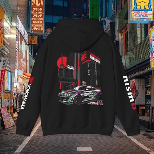 Skyline R34 HKS GTR Premium Hoodie - Skyline Pullover, Racing Apparel, Streetwear, Gift for Him, Automotive Clothing3