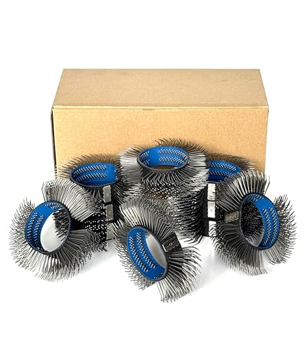 Image of 10PCS, 23mm Coarse Wire Wheels for Surface Blaster, Bristles Blasting Belt Brush for Fast Rust, Paint, Corrosion Removal (0.7mm Carbon Spring Steel, a Box with Ten Belts)