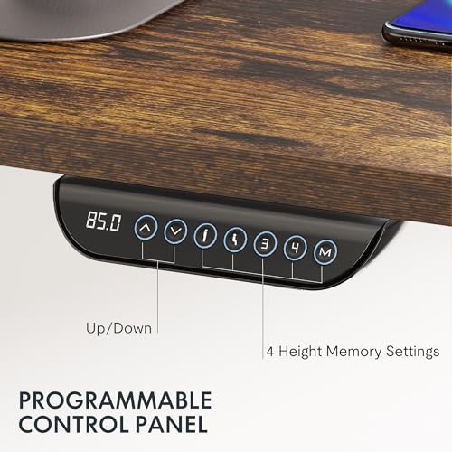 Image of FLEXISPOT E6 MAX Dual Motor 3-Stage 48x30 Inch Heavy Duty Standing Desk, 330lbs Weight Capacity, Height Adjustable Desk w /Cable Management & Wheels (Seamless Special Walnut Desktop + Black Frame)