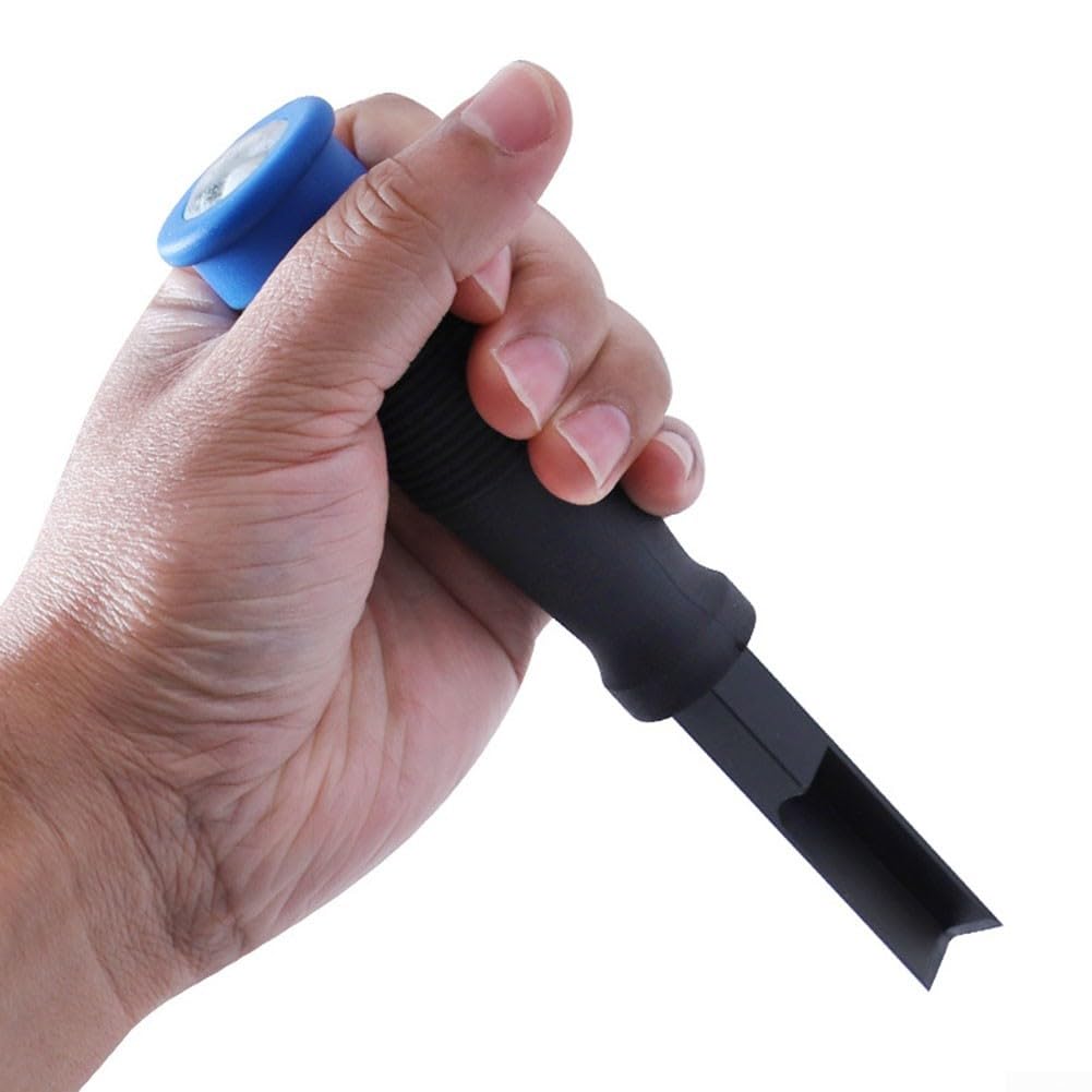DAZZLEEX Ciseau à bois HSS à angle droit - Burin à trou traversant - Pour menuisier - Longueur : 180 mm