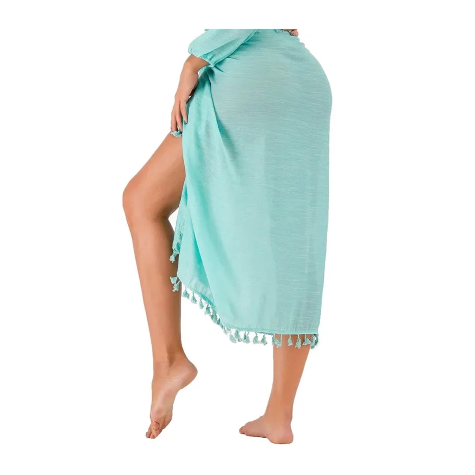 Vestido Playero for Traje De Baño | Vestido de playa con falda y borlas for mujer, protección solar, Sexy, con cordones, for vacaciones