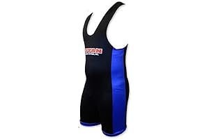 LiftingLarge Titan Triumph Powerlifting Singlet: Black/Blue - IPF Legal Raw