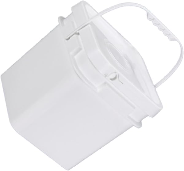 Seau carré Robuste avec poignée pour Le Rangement et bac de Rangement Multifonctionnel de 10 L pour Tous usages extérieurs, Blanc, 25.6 x 20.8 x 26.17 cm - 5