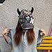 Denim Hat with Devil Horns, Camouflage Punk Fashion Cap (Green)