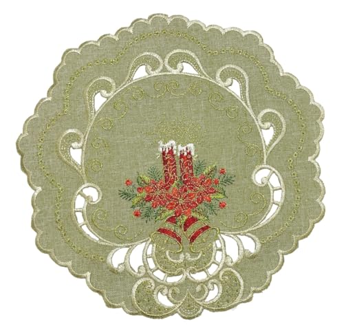 Tischläufer Tischdecke Mitteldecke Weihnachtsdecke gestickt mit...