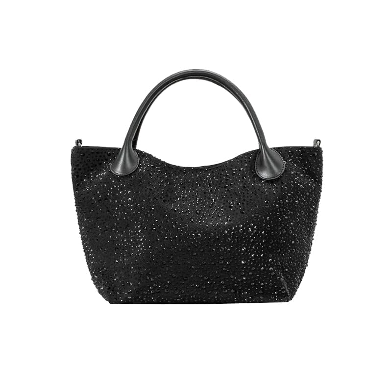 Canvas Rhinestone Women Tote Bag For Work Dumpling Pouch Bag Top Handle Satchel Bag Large Shoulder Handbag And Purse2