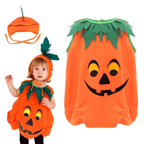 EOZY-Disfraz Halloween Bebe 3 a 6 Años,Disfraz de Calabaza para Niños Niñas Disfraces de Mono para Halloween Carnaval Navidad Fiesta Cosplay Cover