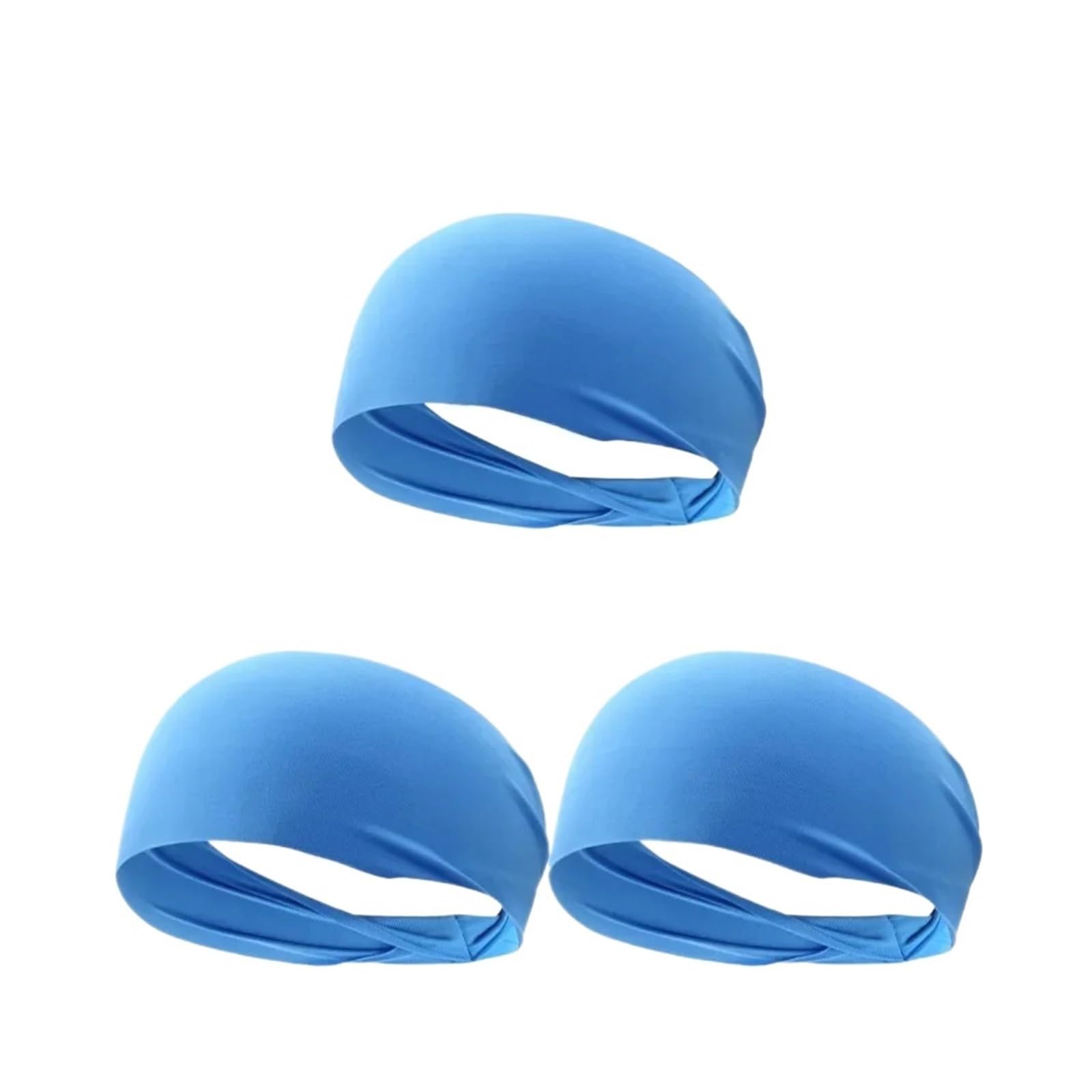 Bandeau de sport élastique et respirant, adapté aux activités plein air(Blue 3pcs)