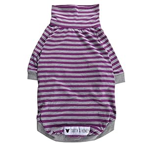   Tooth-Honey-big-dogstripe-shirtpulloverfull-belly-coveragefor-big-dogspitbull-shirtpurple-and-grey-Large