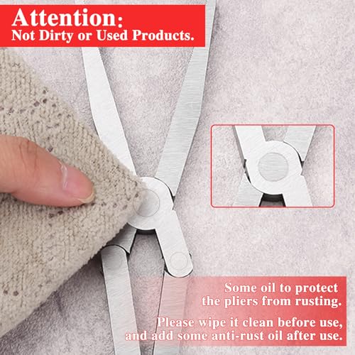 Leontool 6GD1536-FBA Dual Pivot Pliers Double-Joint Flat Pliers With Serrated Jaw Extra Long Reach Compound Action Pliers Long Reach Flat Nose Pliers thumb #6