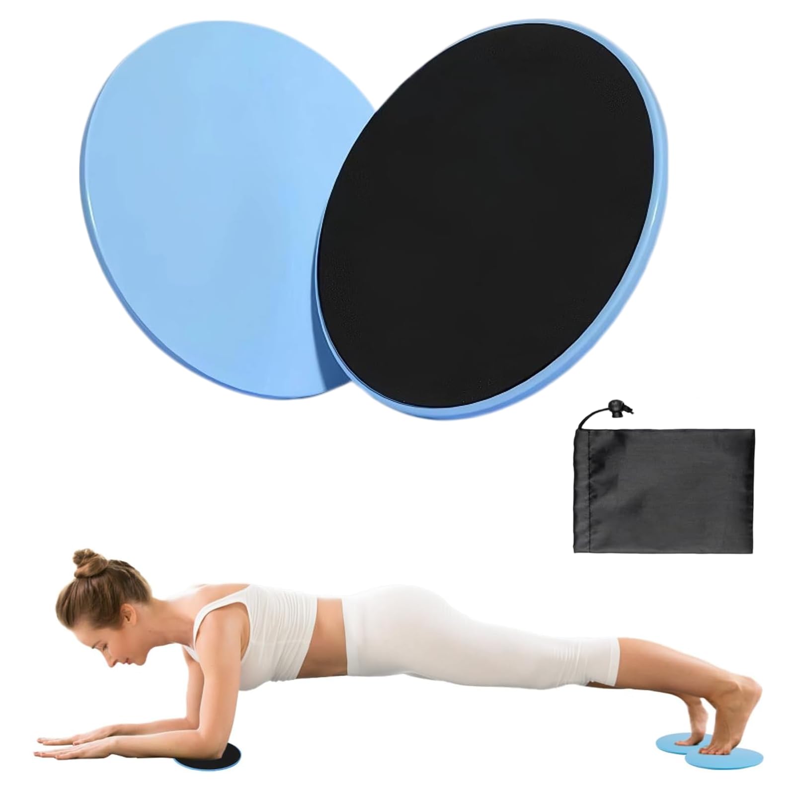 SSKHE 2PCS Core Sliders Exercise Sliders Discs for Gym Home Abdominal Pilates Fitness Use on All Surfaces