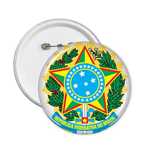 Badge rond Brésil pour sac et veste lot de 5 pins symbole pays