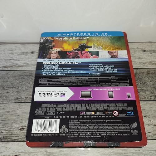Chappie (2015) - Limited Edition Steelbook (Blu-ray + Bonus Blu-ray + UV Copy) Blu-ray