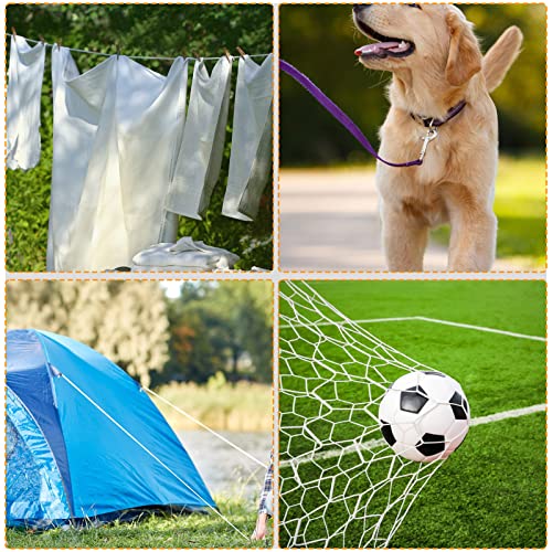 6 Pack Flagpole Hardware Repair Parts Kit, Flag Pole Rope Kit 100 Ft With 4 Flag Swivel Snap Clips 1 Rope Cleat Hook, Double Braided Nylon Rope Outdoor Flag Pole Accessories For Clothesline, Crafting #TOP6