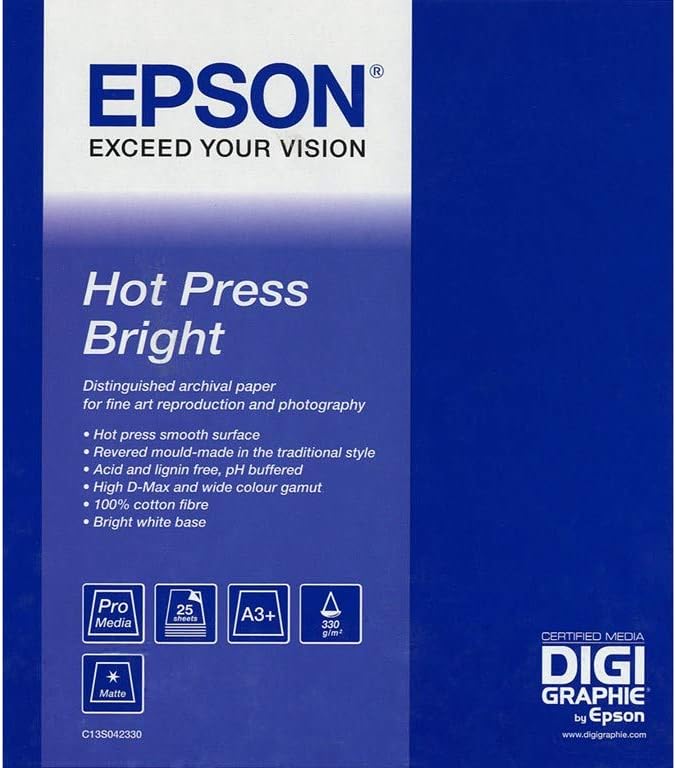 Epson C13S042330 A3+ Hot Press Bright Paper Office Products