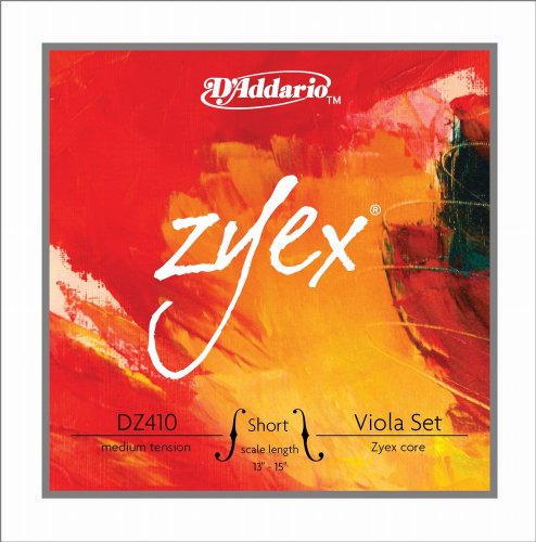 D'Addario Zyex Viola 10Blk Set Short Med (DZ410SM-B10)
