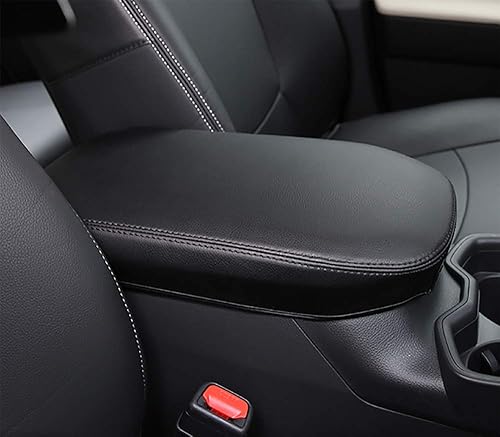 Miniatura 4 de BEERTE Fundas de consola central para reposabrazos de automóvil para Toyota RAV4 2019-2025, funda negra para reposabrazos de automóvil, resistente a