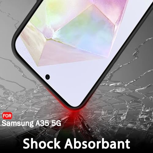 Image of TheGiftKart Sleek Back Cover Case for Samsung Galaxy A35 5G | Slim Fit Protective Design | Ultra Matte Finish | Camera Protection Bump | Soft Silicon Back Cover Case for Samsung A35 (Silicone, Black)
