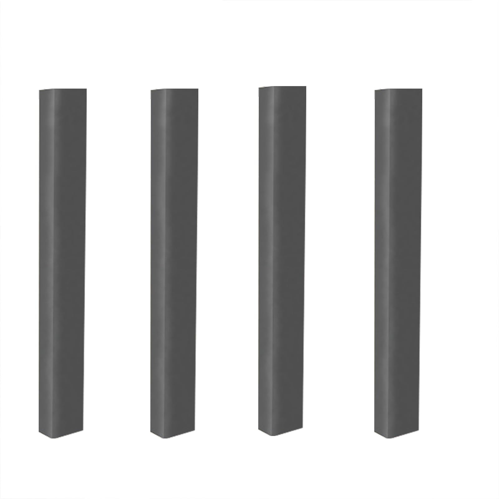 Genérico Protectores de Esquinas de Goma para Paredes (Paquete de 4) - Protectores de columnas de estacionamiento de 31,5 Pulgadas, Protectores de Bordes duraderos para Paredes de almacenes y garajes