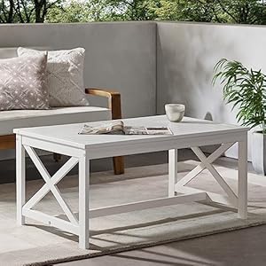 Christopher Knight Home Ivan Outdoor Acacia Wood Coffee Table, Pu White Christopher Knight Home Ivan Outdoor Acacia Wood Coffee Table Pu White