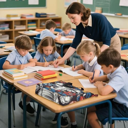 Sunflowers Poppy Book Tote Bag Aesthetic with Zipper Cute Reusable Shoulder Bags Handbag for Travel Shopping4