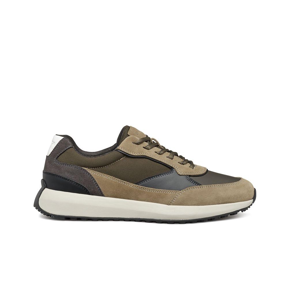 Geox Men's U Volpiano ASneaker, Musk Military, 10 UK