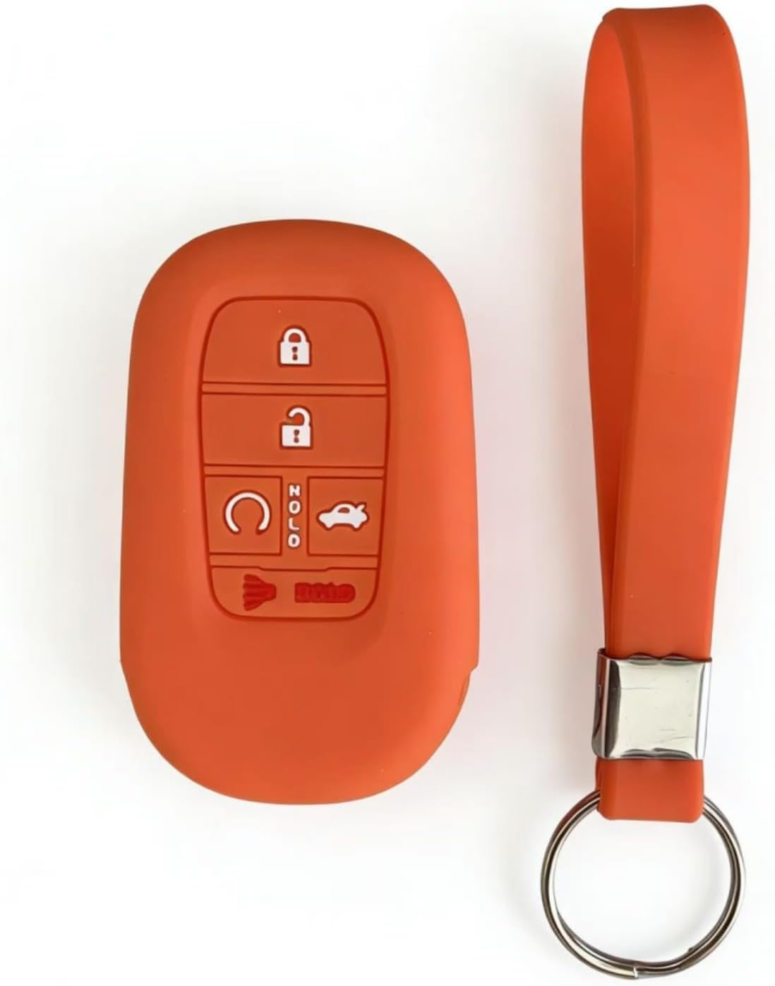 Key Fob Cover for 2022 2023 2024 2025 2026 Honda Civic Accord HR-V CR-V Pilot Sport SI EX EX-L Touring | 2026 Car Accessory | Key Protection Case (Orange)