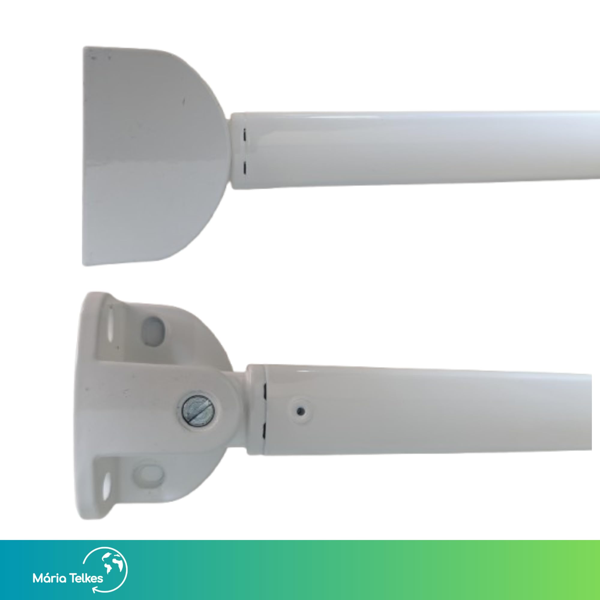 Juego Brazos de Toldo Blanco Punto Recto 100 centímetros | Brazos para Pared Ventana Balcón Exterior | Recambio Resistente | Toldo Aluminio Lacado Alta Durabilidad (100 Cm, Blanco)
