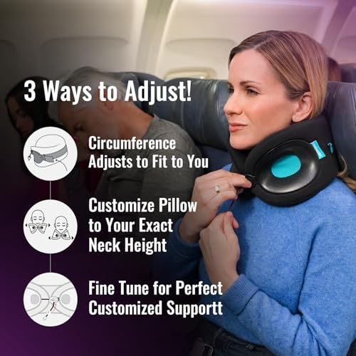Almohada espuma viscoelástica ajustable para viaje miniatura 6