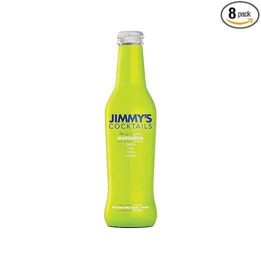 JIMMY'S COCKTAILS Margarita Cocktail Mixers (Pack of 8) - Finely Crafted Non-Alcoholic Beverage Each 250Ml Bottle Makes 2 Drinks