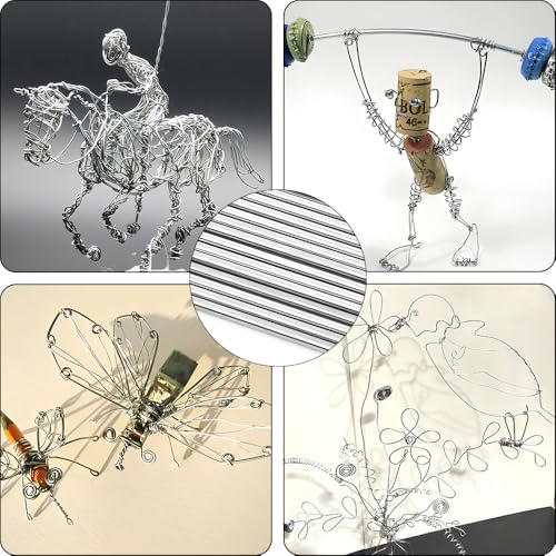 35 Stück Federstahldraht Edelstahl Draht 0,6mm Federstahl Gerade Draht 400mm Edelstahl-Federdraht Vollhartdraht Metallstab Hartdraht für DIY Handarbeiten Metallstäbe zum Basteln (0,6mm x 400mm)