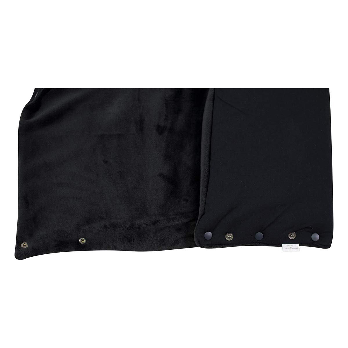 JYOKO Kids Saco Capazo para Bebé de Polar Teddy Extra Suave – Antialérgico, Protección Óptima contra el Viento y Frío – Ideal para Piel Sensible, Recién Nacidos y Bebés (Black Series, Polar)