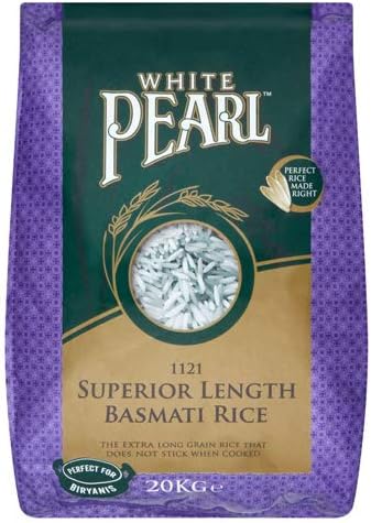 White Pearl 1121 Superior Length Basmati Rice - 20kg
