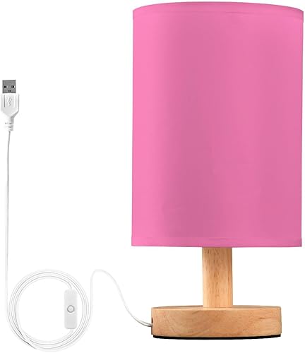 Lámparas de mesa Led con pantalla Lámpara de mesa rosa caliente para estudio baño lampara mesa de Noche