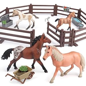 PREBOX Horse Toys for Girls and Boys – Gift Ideas and Birthday Presents for Kids 4-6 6-12, Farm Animals and Horse Figurines for Spirit of Adventure