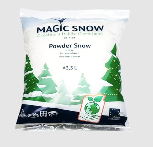 Neige Artificielle décorative vitrines et Village de Noël - Fausse Neige biodégradable pour Décoration 3L