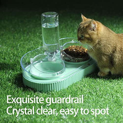 Dispensador automático de água para gatos, Siphon Principle Feeding System Transparent Food Feeder W