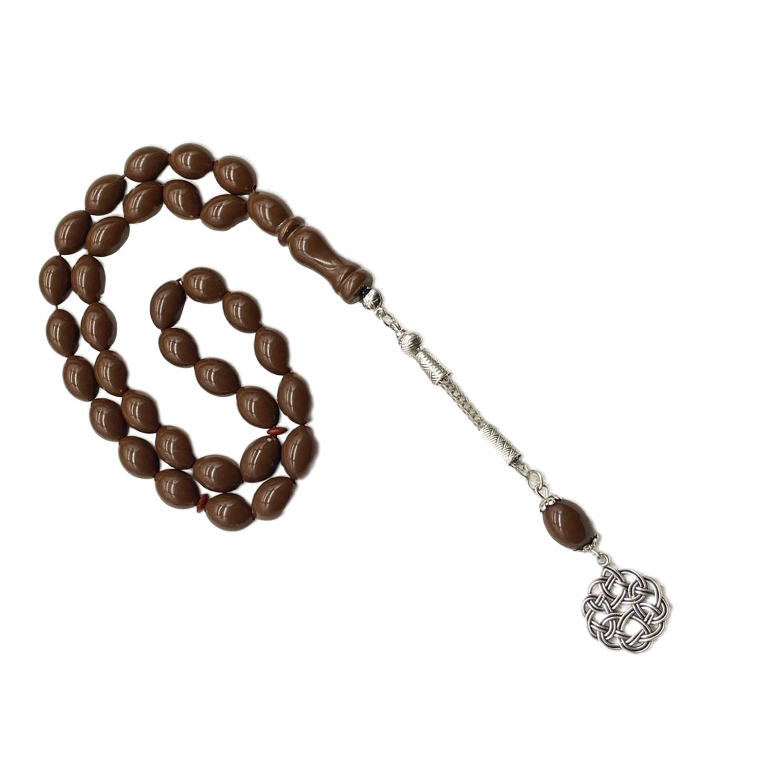 DIEKE Handheld Muslims Prayer Beads 33 Ergonomic Lightweight Tasbih For Spiritual Reflection Worship Jewelry Traditional Oval Tasbih