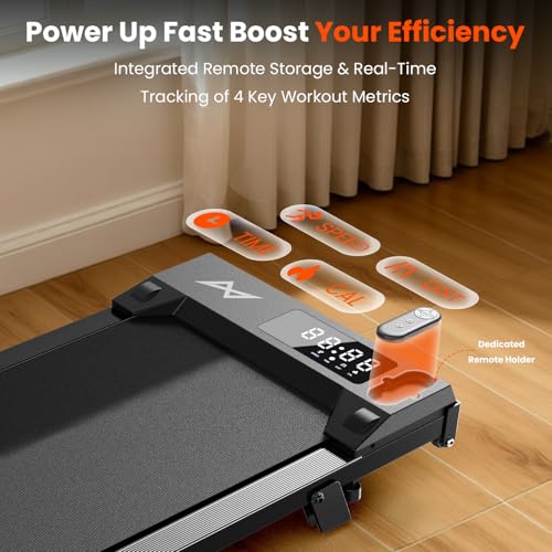 Image of AXV Treadmills Walking pad with Incline Under Desk Treadmill for Home, Portable Slim Compact Treadmill Walk Running Machine with Adjustable Speed,Remote Control, LED Display