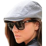 Minetom Unisex Damen Herren Buschhut Hunting Hut Barett Flatcap Golfmütze Schirmmütze Sportmütze Herrencap (Hell Grau)