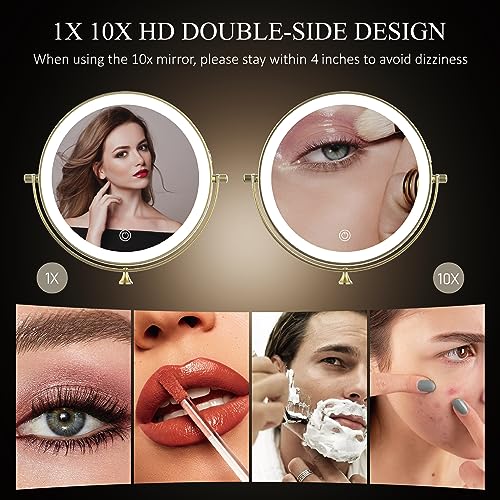Rechargeable-Wall-Mounted-Lighted-Makeup-Vanity-Mirror-8-Inch-Double-Sided-1X-10X-Magnifying-Bathroom-Mirror-3-Color-Lighting-Touch-Screen-Dimming-360-Rotation-Shaving-Mirror