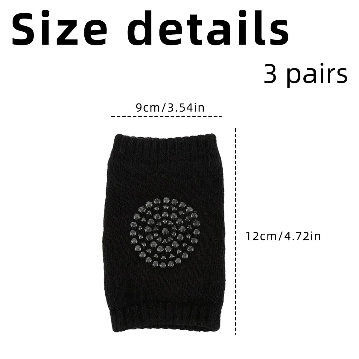 3 Paia Ginocchiere Per Bambini 0-24 Mesi - Antiscivolo E Traspiranti Per Gattonamento Sicuro