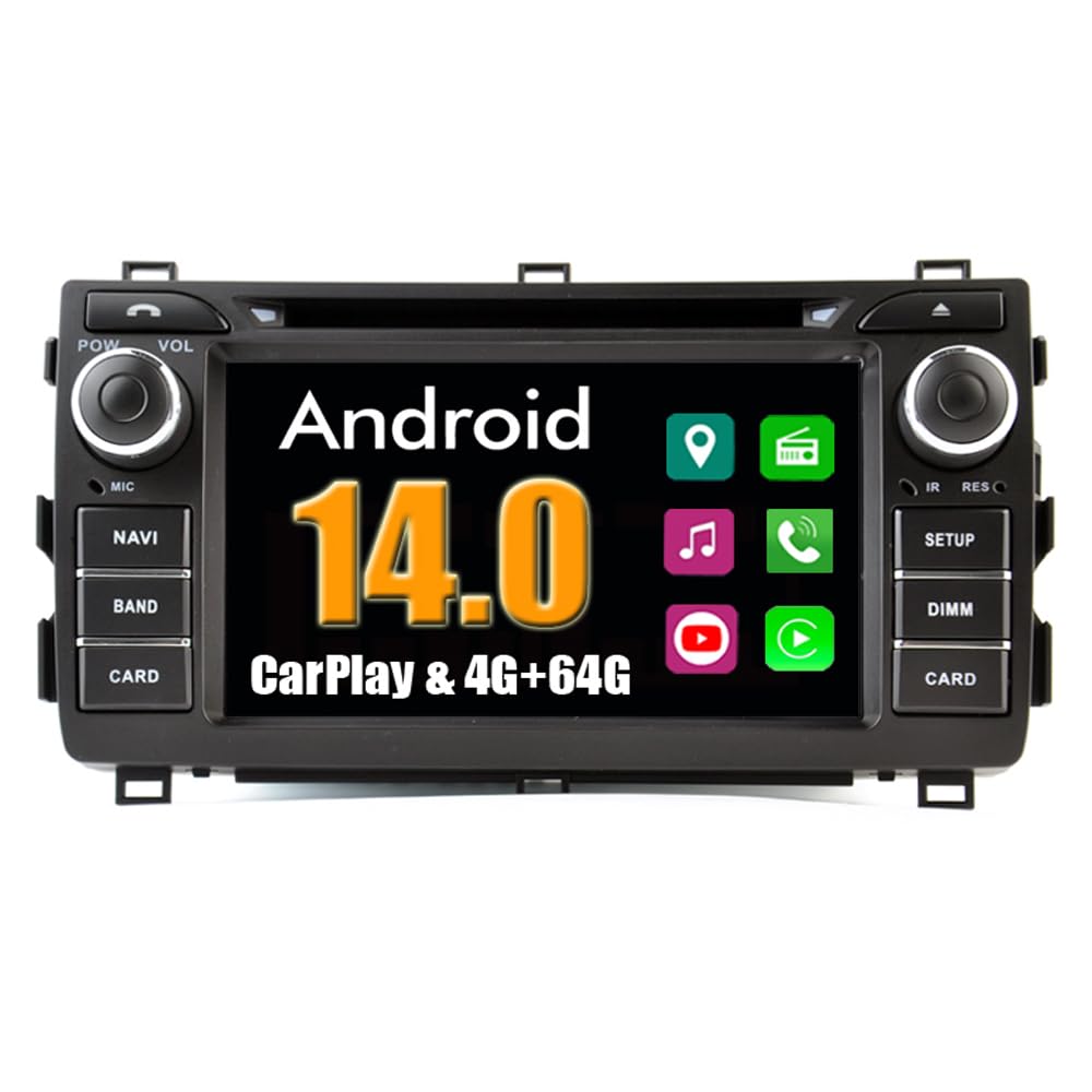 RoverOne Auto Multimedia System für Toyota Auris 2013 2014 2015 mit CarPlay Android Auto Stereo GPS Navigation Radio Bluetooth