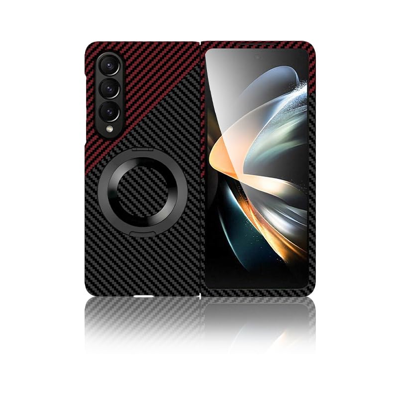 Coque Galaxy Z Fold 4 rouge idéale pour vos appels vidéo en voyage
