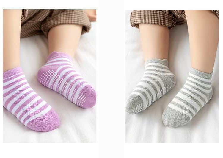 WONDERLAND Kids and Toddlers' Cotton Ankle Sock, Non-Slip Ankle Socks (6 Pairs, Girl, 3-4 Years Various Color Pattern)3